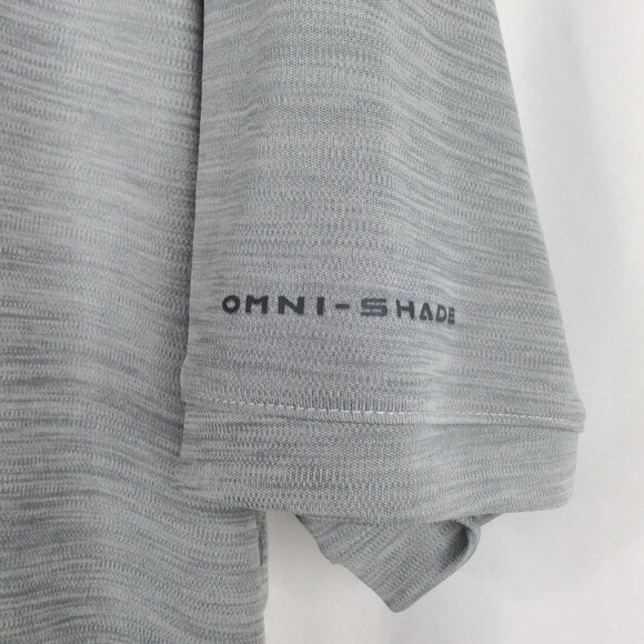 Columbia Omni-Shade Mens Sage Peak Knit Short Sleeve Crew Shirt XXL Gray Heather - Picture 8 of 11